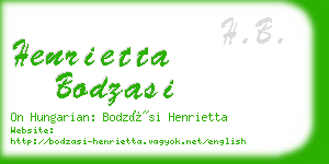 henrietta bodzasi business card